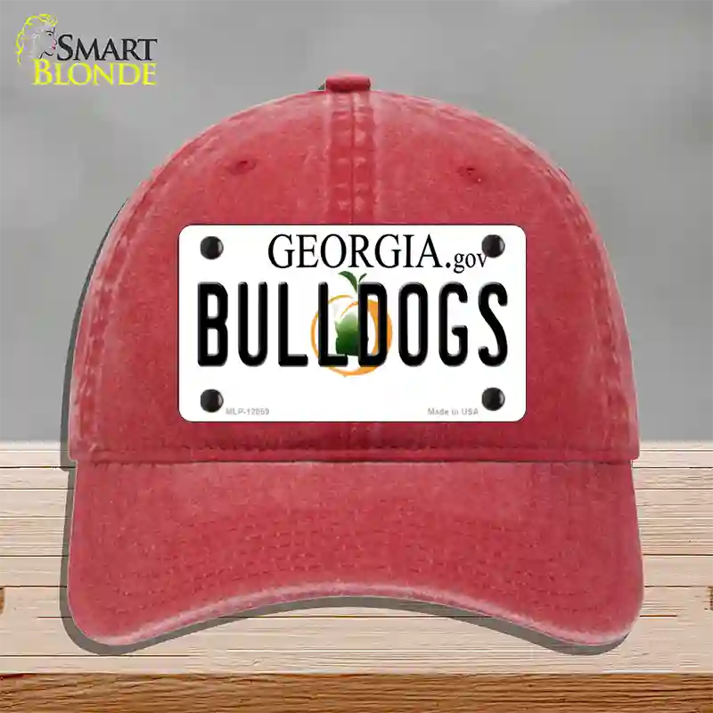 Georgia Bulldogs Novelty License Plate Hat Unconstructed Cotton / Red