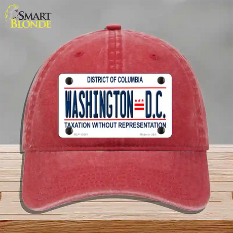 District Of Columbia Novelty License Plate Hat Unconstructed Cotton / Red