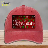 Merry Christmas Red Novelty License Plate Hat Unconstructed Cotton / Red