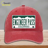 Engineer Pass Colorado Novelty License Plate Hat Unconstructed Cotton / Red