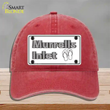 Murrells Inlet SC Novelty License Plate Hat Unconstructed Cotton / Red