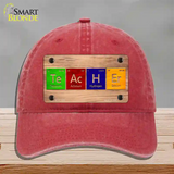 Teacher Periodic Table Wood Novelty License Plate Hat Unconstructed Cotton / Red