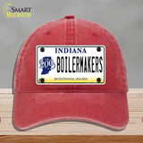 Boilermakers Indiana Novelty License Plate Hat Unconstructed Cotton / Red