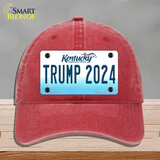 Trump 2024 Kentucky Novelty License Plate Hat Unconstructed Cotton / Red