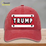 Trump Novelty License Plate Hat Unconstructed Cotton / Red