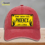 Arizona Phoenix Novelty License Plate Hat Unconstructed Cotton / Red