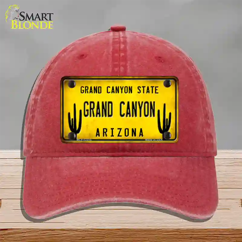 Arizona Grand Canyon Novelty License Plate Hat Unconstructed Cotton / Red