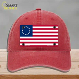 Betsy Ross American Flag Novelty License Plate Hat Unconstructed Cotton / Red