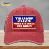 Trump Make Liberals Cry Again Novelty License Plate Hat Unconstructed Cotton / Red