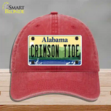 Crimson Tide Novelty License Plate Hat Unconstructed Cotton / Red