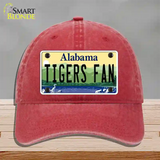 Tigers Fan Novelty License Plate Hat Unconstructed Cotton / Red