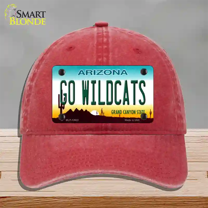 Go Wildcats Novelty License Plate Hat Unconstructed Cotton / Red