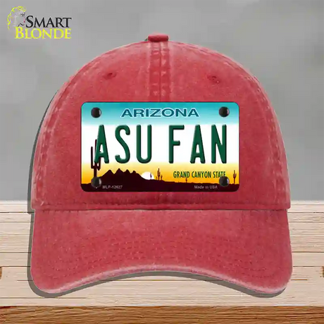 Arizona State Fan Novelty License Plate Hat Unconstructed Cotton / Red