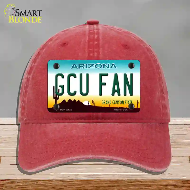 Grand Canyon Univ Fan Novelty License Plate Hat Unconstructed Cotton / Red