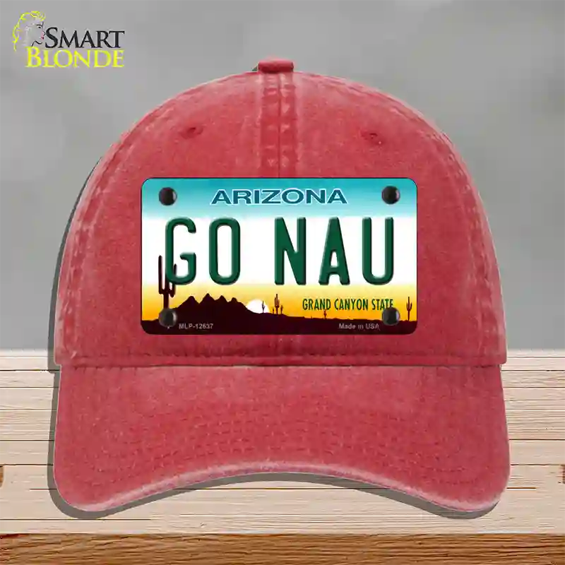 Go Northern Arizona Univ Novelty License Plate Hat Unconstructed Cotton / Red