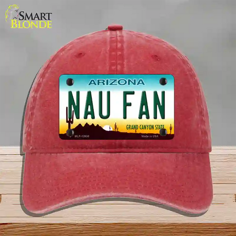 Northern Arizona Univ Fan Novelty License Plate Hat Unconstructed Cotton / Red