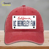 UC Berkeley Fan Novelty License Plate Hat Unconstructed Cotton / Red