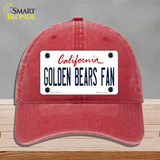 Golden Bears Fan Novelty License Plate Hat Unconstructed Cotton / Red