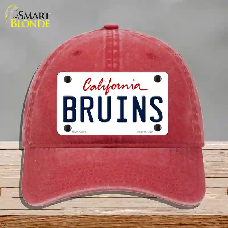 Bruins Novelty License Plate Hat Unconstructed Cotton / Red