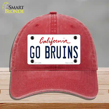 Go Bruins Novelty License Plate Hat Unconstructed Cotton / Red