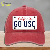 Go USC Novelty License Plate Hat Unconstructed Cotton / Red