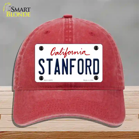 Stanford Novelty License Plate Hat Unconstructed Cotton / Red