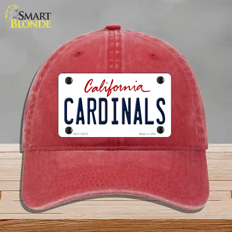 Cardinals Novelty License Plate Hat Unconstructed Cotton / Red