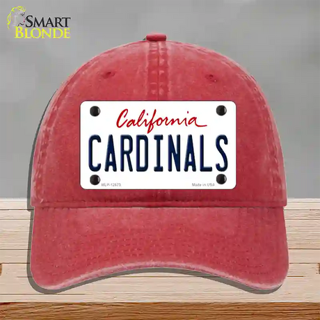 Cardinals Novelty License Plate Hat Unconstructed Cotton / Red