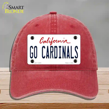 Go Cardinals Novelty License Plate Hat Unconstructed Cotton / Red