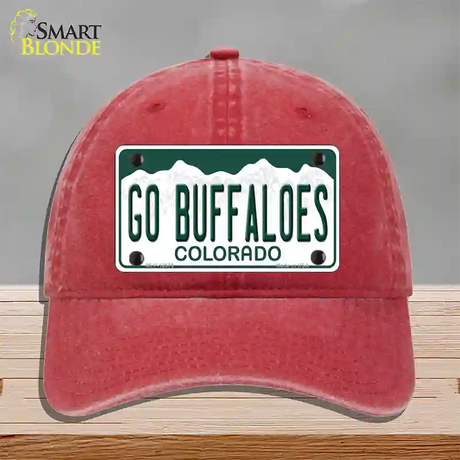 Go Buffaloes Novelty License Plate Hat Unconstructed Cotton / Red