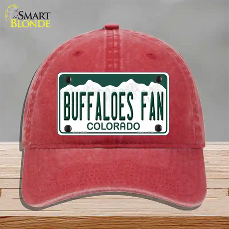 Buffaloes Fan Novelty License Plate Hat Unconstructed Cotton / Red