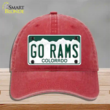 Go Rams Novelty License Plate Hat Unconstructed Cotton / Red