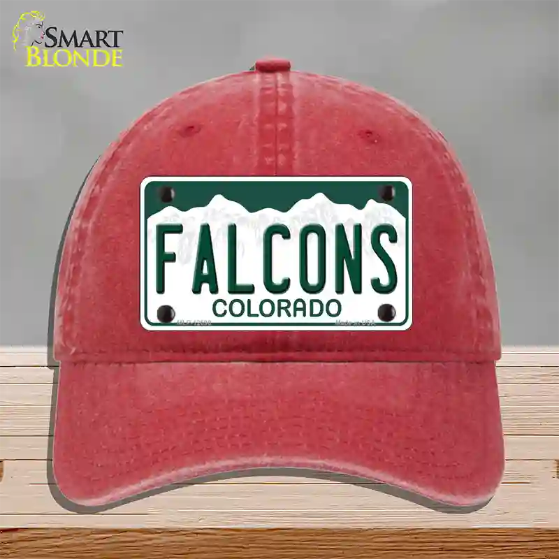 Falcons Novelty License Plate Hat Unconstructed Cotton / Red