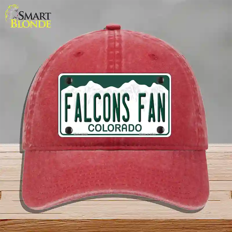 Falcons Fan Novelty License Plate Hat Unconstructed Cotton / Red