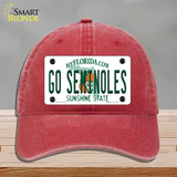 Go Seminoles Novelty License Plate Hat Unconstructed Cotton / Red