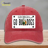 Go Bulldogs Georgia Novelty License Plate Hat Unconstructed Cotton / Red