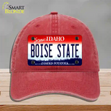 Boise State Novelty License Plate Hat Unconstructed Cotton / Red