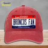 Broncos Fan Novelty License Plate Hat Unconstructed Cotton / Red