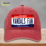 Vandals Fan Novelty License Plate Hat Unconstructed Cotton / Red