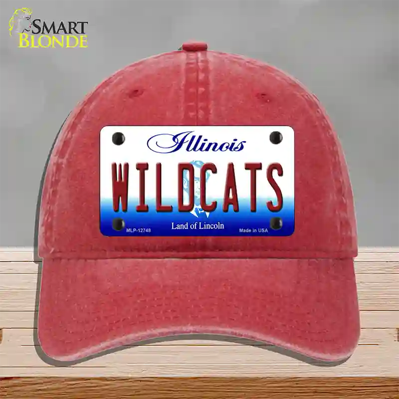 Wildcats Novelty License Plate Hat Unconstructed Cotton / Red