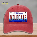 Wildcats Novelty License Plate Hat Unconstructed Cotton / Red