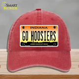 Go Hoosiers Novelty License Plate Hat Tag Unconstructed Cotton / Red