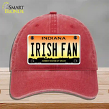 Irish Fan Novelty License Plate Hat Tag Unconstructed Cotton / Red