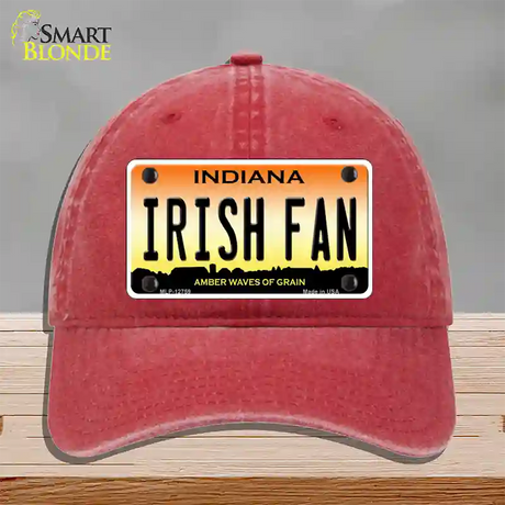 Irish Fan Novelty License Plate Hat Tag Unconstructed Cotton / Red