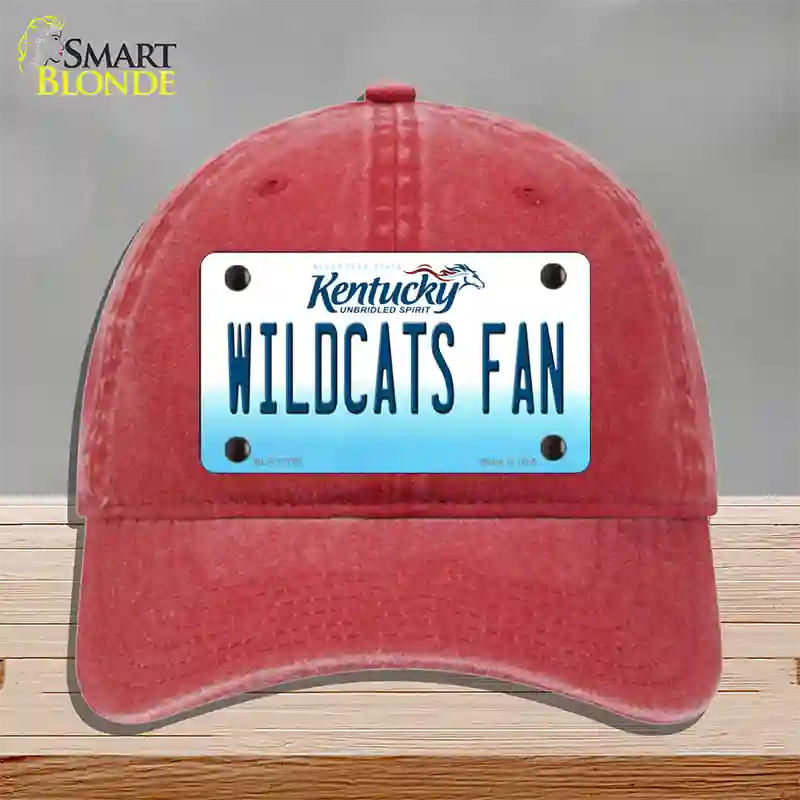 Kentucky Wildcats Fan Novelty License Plate Hat Tag Unconstructed Cotton / Red