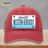 Western Kentucky Novelty License Plate Hat Tag Unconstructed Cotton / Red