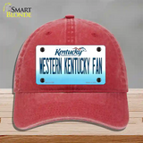 Western Kentucky Fan Novelty License Plate Hat Tag Unconstructed Cotton / Red