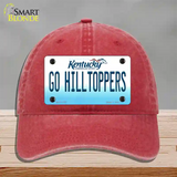 Go Hilltoppers Novelty License Plate Hat Tag Unconstructed Cotton / Red