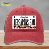 Terrapins Fan Novelty License Plate Hat Tag Unconstructed Cotton / Red