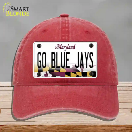 Go Blue Jays Novelty License Plate Hat Unconstructed Cotton / Red